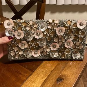Lulus purse clutch handmade flowers